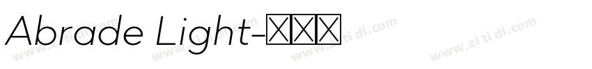 Abrade Light字体转换